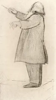 Willy: Johannes Brahms (1833-1897) German composer, conducting
