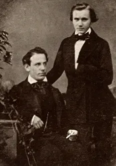 Whom: Johannes Brahms (1833-1897) German composer, seated