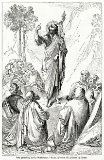 Preach: John the Baptist preaching in the wilderness, by Giotto