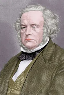 Radical: John Bright (1811-1889). Colored engraving
