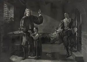 Bunyan: John Bunyan in Bedford Jail, 1667, his blind child leaving h