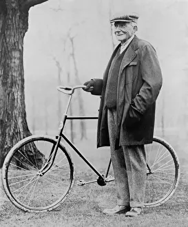 Tycoons: John D. Rockefeller 1939-1937 with his bicycle ?