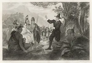 1604: John Eliot preaching to Native Americans