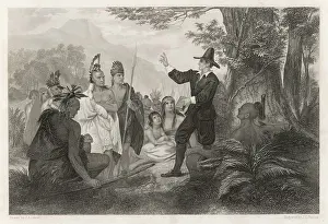 1604: John Eliot preaching to Native Americans