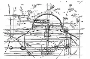 Revolving: John Ericsson's sketch for his revolving turret