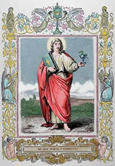 1852: John the Evangelist. One of the Twelve Apostles of Jesus. En