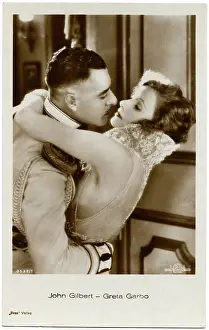 Clinch: John Gilbert & Greta Garbo embracing