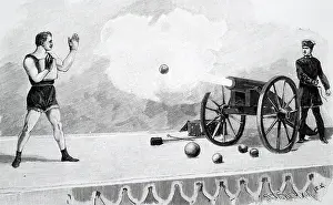 Stopping: John Holtum stopping a cannon ball in flight