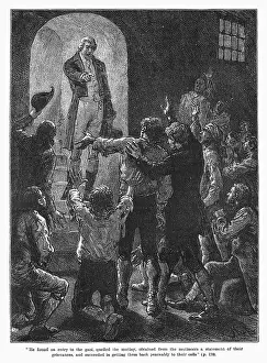 Gaol: John Howard, prison reformer, visiting prisoners