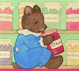 Lick: John has a jar of jam