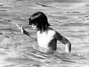 Skorpios: John-John Kennedy swimming, Greece