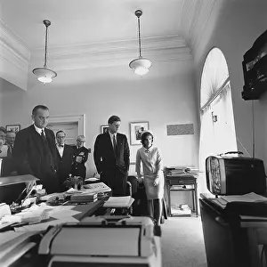 Bundy: John Kennedy and others watching the first manned
