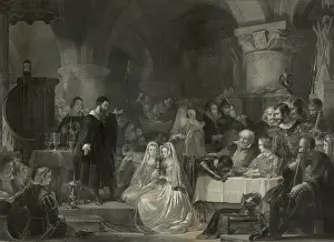 Administering: John Knox administering the first Protestant sacrament