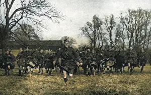 Iln - Consolidated Archive Holdings Ltd (colourised): John Lauder, son of Harry, leading practice charge, WW1