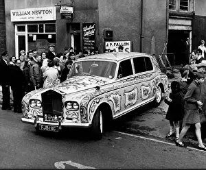 Redecorated: John Lennon of The Beatles pop group, Rolls Royce