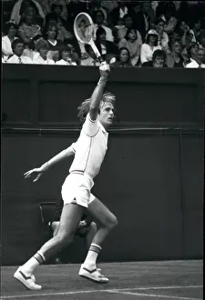 Clerc: John Lloyd in tennis match at Wimbledon