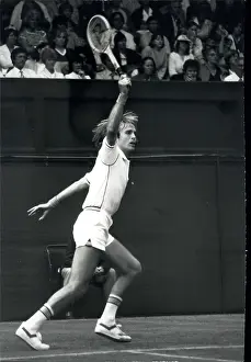 Dent: John Lloyd in tennis match at Wimbledon
