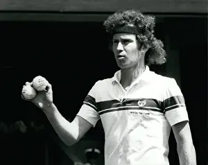 Mcenroe: John McEnroe in tennis match at Wimbledon