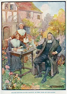 Dictating: John Milton in his garden