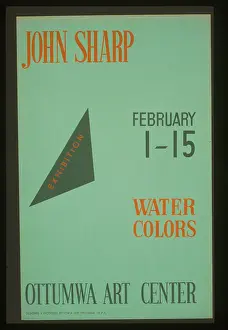Watercolors: John Sharp - exhibition, February 1-15, water colors, Ottumw