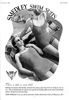 Sunbathers: John Smedley knitted swimsuits