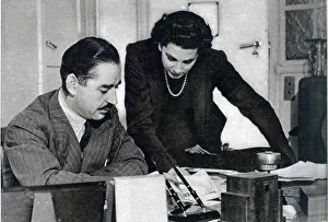 Cowell: John Snagge and Elizabeth Cowell at the BBC