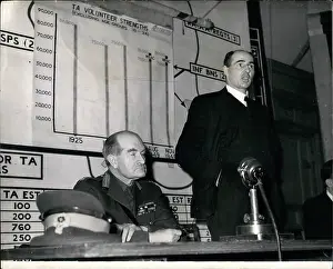 Territorials: John Strachey, Secretary of War, FM Slim, press conference