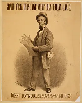 Bartley: John T. Raymond as the insurance agent in Bartley Campbell's