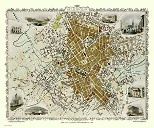 Tallis: John Tallis map of Birmingham, England