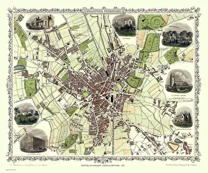 Tallis: John Tallis map of Bradford, England
