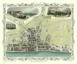 Tallis: John Tallis map of Brighton, England