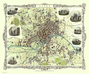 Tallis: John Tallis map of Leeds, England