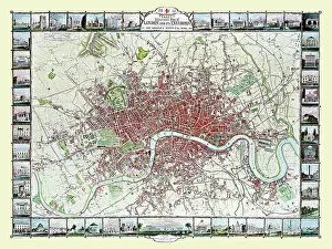 Tallis: John Tallis map of London, England