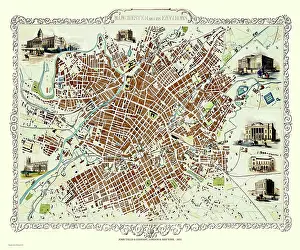 Tallis: John Tallis map of Manchester, England