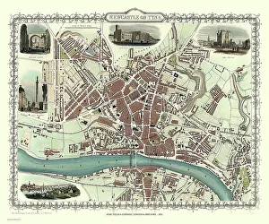 Tallis: John Tallis map of Newcastle, England