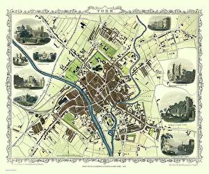 Tallis: John Tallis map of York, England