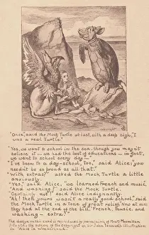 Gryphon: John Tenniel, Alice, Mock Turtle and Gryphon