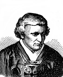 Romanus: John XIX, pope 1024 - 1032, portrait, wood engraving