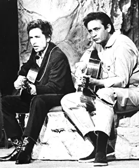 Obit: JOHNNY CASH, with BOB DYLAN, c. 1969. ?
