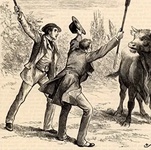 Browne: Johnny Eames helping Lord de Guest escape. by
