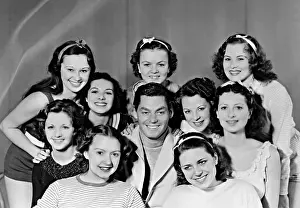 Mayer: Johnny Weissmuller with dancers, 1932