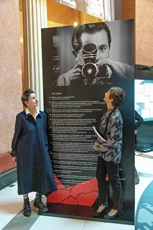 Exhibit: John's daughters at Budapest exhibit