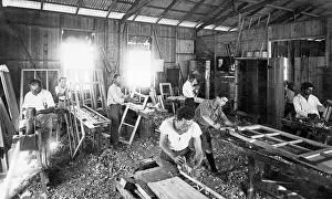 Mandate: Joiner's workshop in a kibbutz in Palestine, 1932
