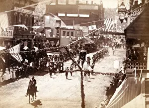 Deadwood: Jollification. Parade celebrating the building ?