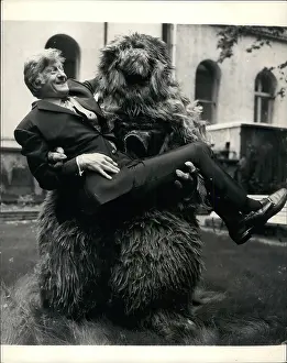 Jons: Jon Pertwee, the new Dr Who, with a Yeti monster