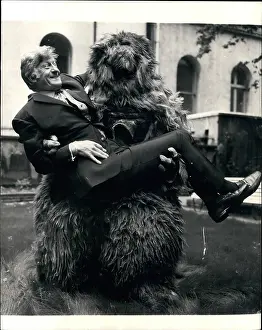 Jons: Jon Pertwee, the new Dr Who, with a Yeti monster