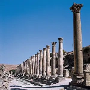 Jordans: JORDAN. JERASH. Jerash. Ancient avenue with columns