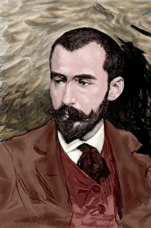 Valencia: Jose Benlliure (1855-1937). Colored engraving