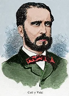 Edited: Jose Coll Vehi (1823 -1876). Engraving. Colored