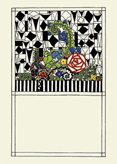 Diveky: Josef Diveky. Stylized Flowers. Wiener